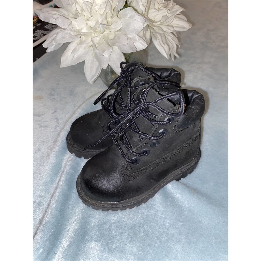 timberland Black Boots 6M Toddler
